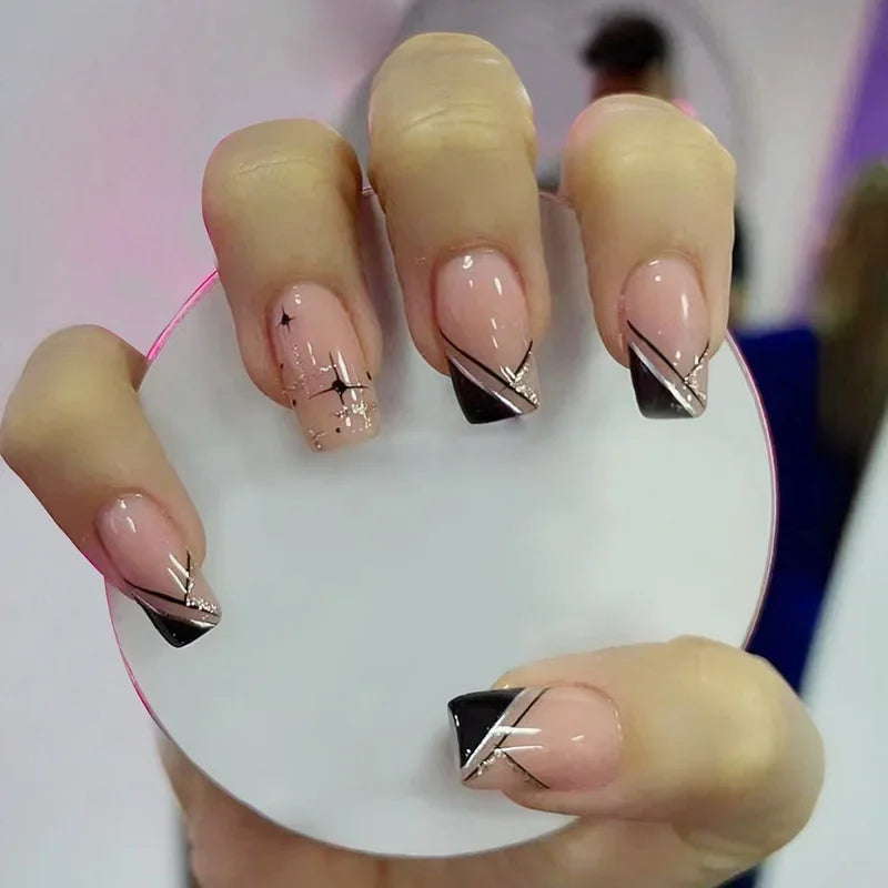 24Pcs -12 Sizes Acrylic Press On Nails