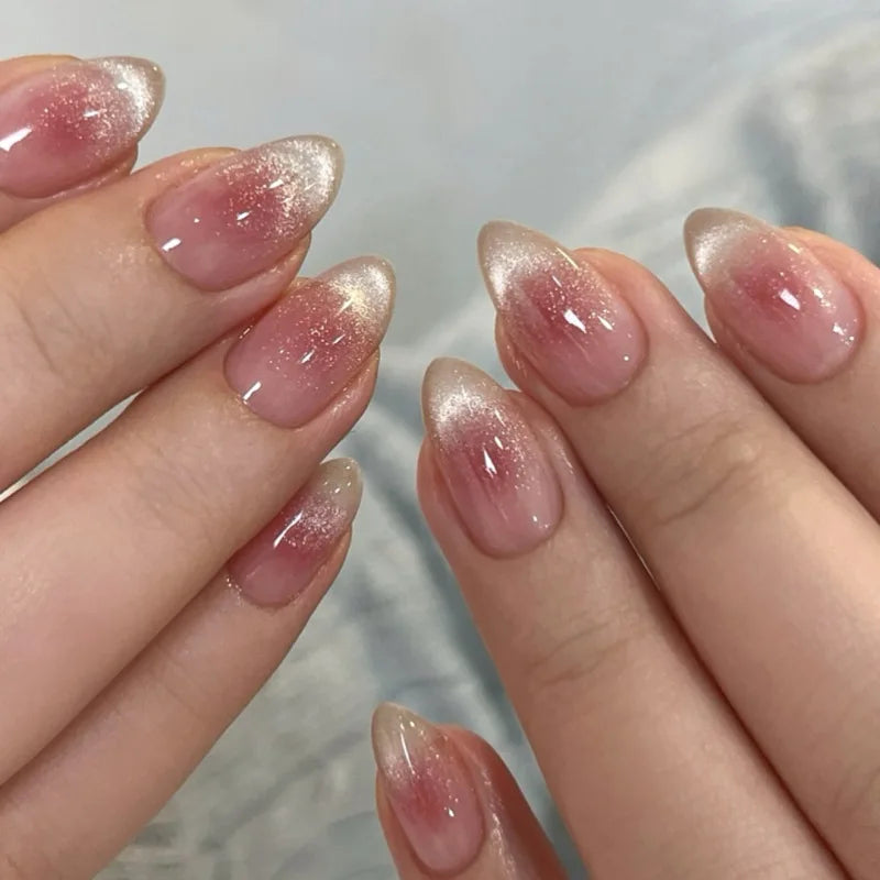 24Pcs -12 Sizes Acrylic CatEyes Press On Nails