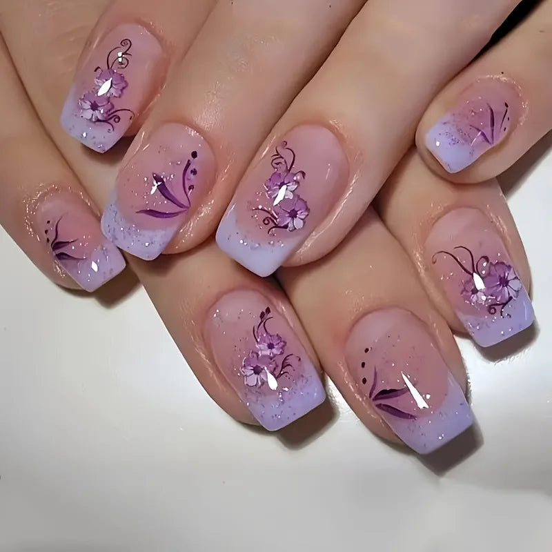24Pcs -12 Sizes Acrylic Press On Nails