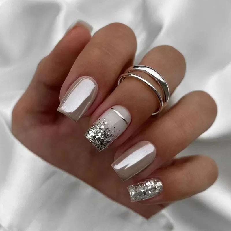 24Pcs -12 Sizes Acrylic Press On Nails