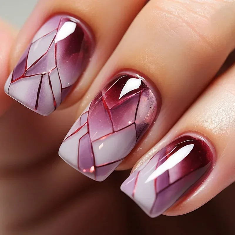 24Pcs -12 Sizes Press On Nails