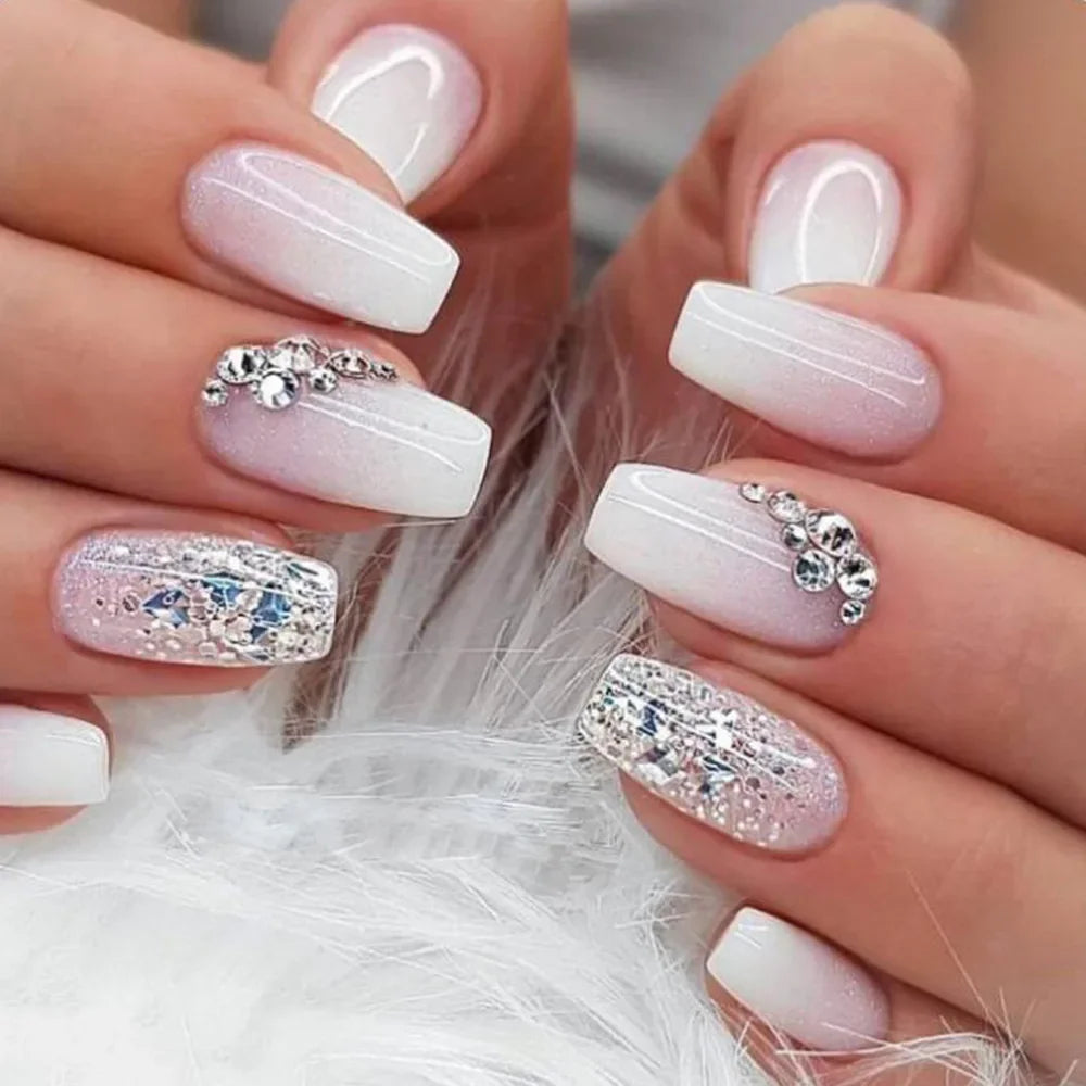 24Pcs -12 Sizes Acrylic Press On Nails