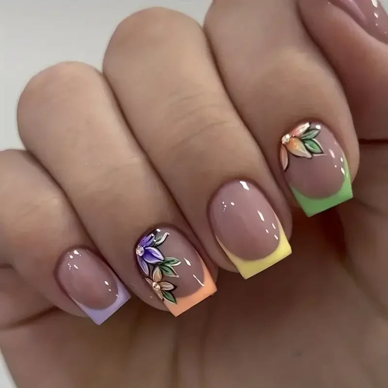 24Pcs -12 Sizes Acrylic Press On Nails