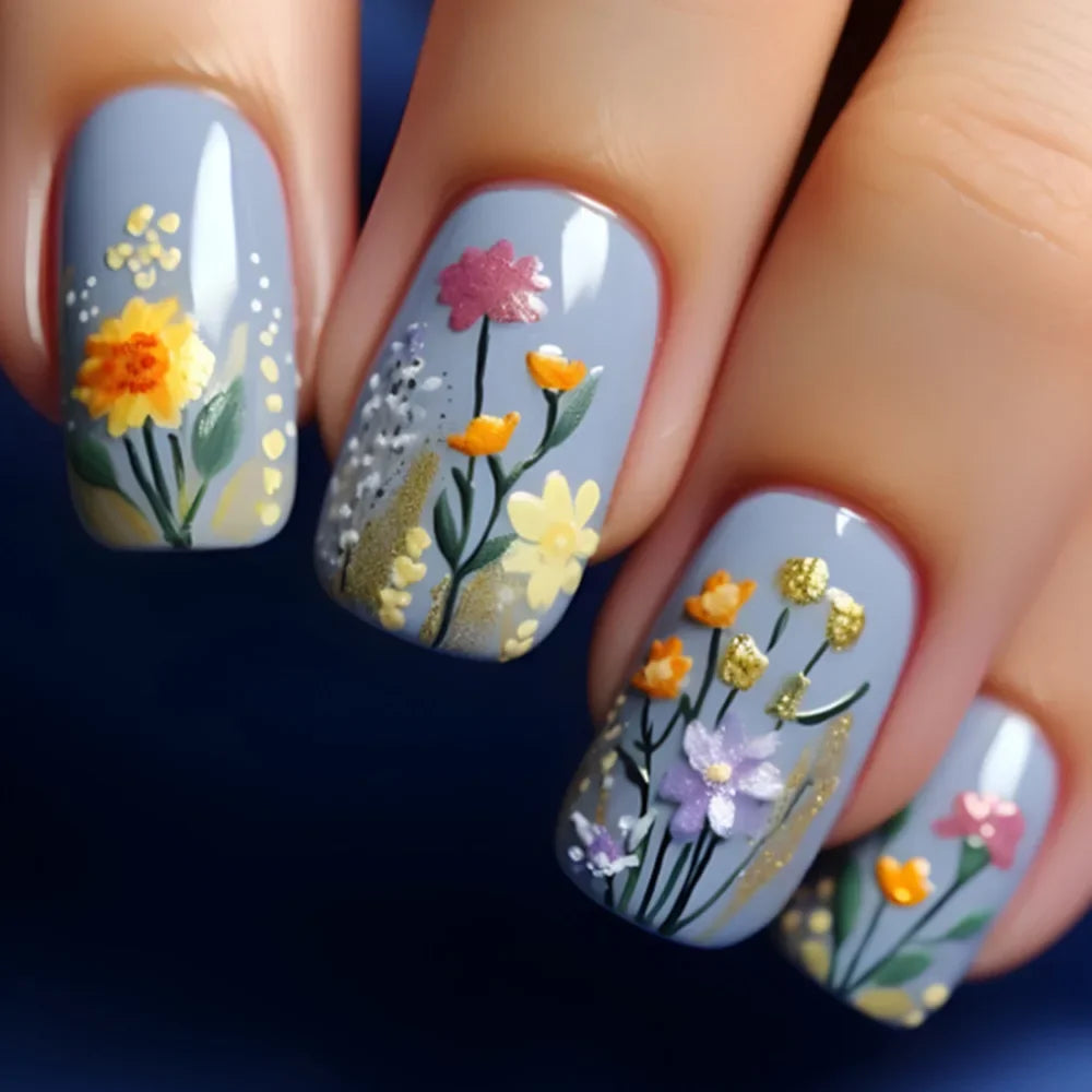 24Pcs -12 Sizes Acrylic Press On Nails