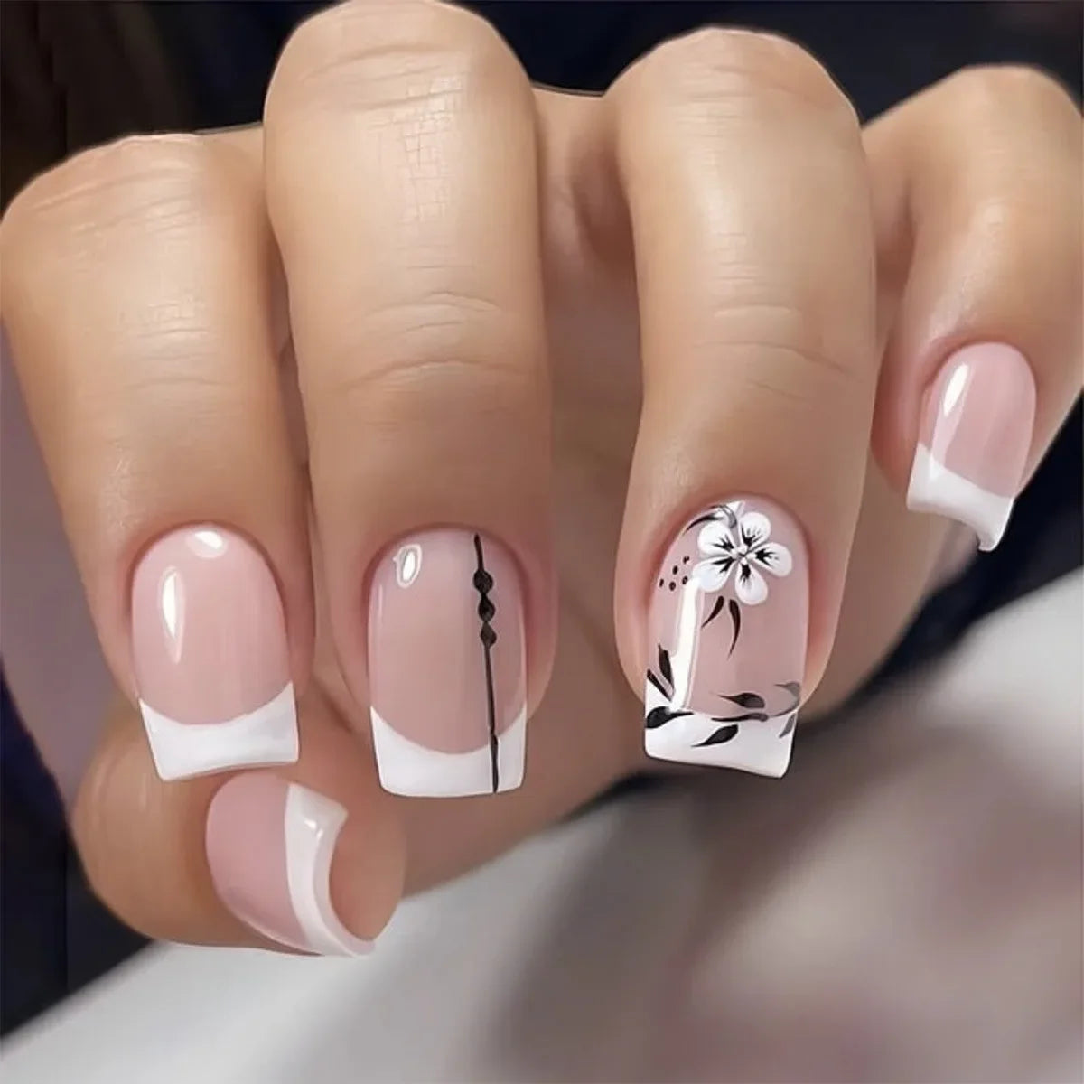 24Pcs -12 Sizes Acrylic Press On Nails