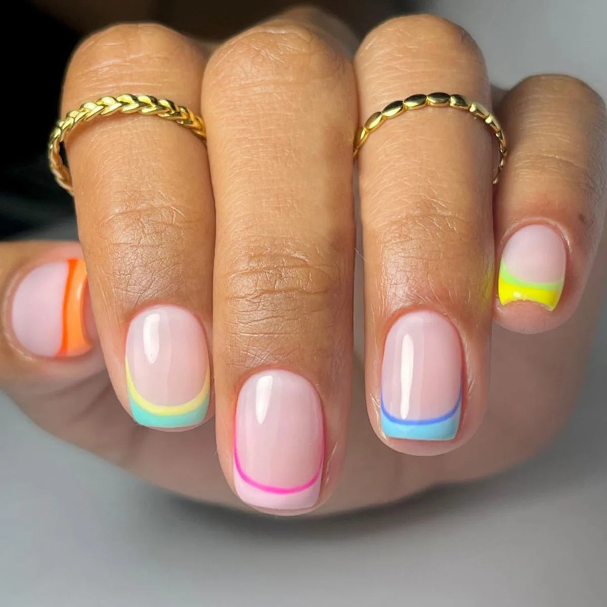 24Pcs -12 Sizes Acrylic Press On Nails