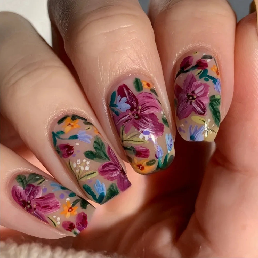 24Pcs -12 Sizes Acrylic Press On Nails