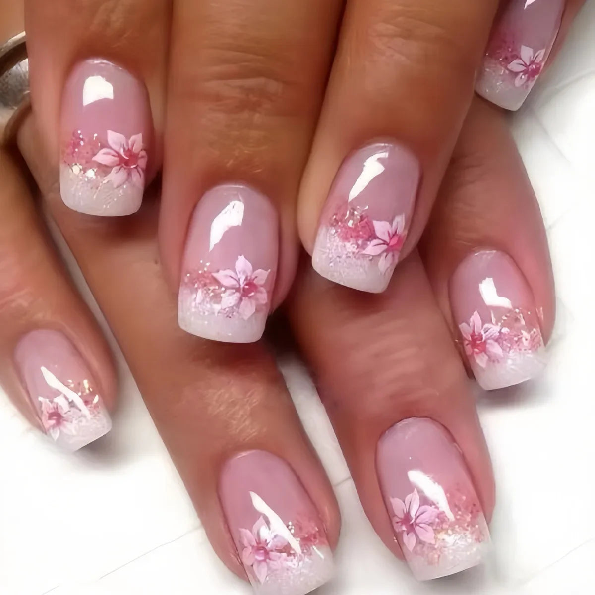 24Pcs -12 Sizes Acrylic Press On Nails