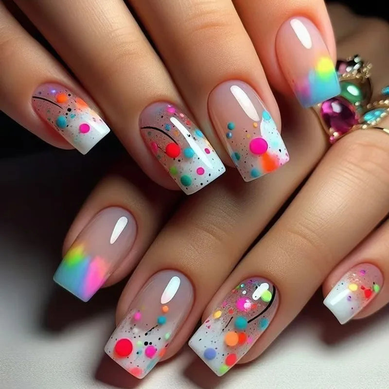 24Pcs -12 Sizes Acrylic Press On Nails