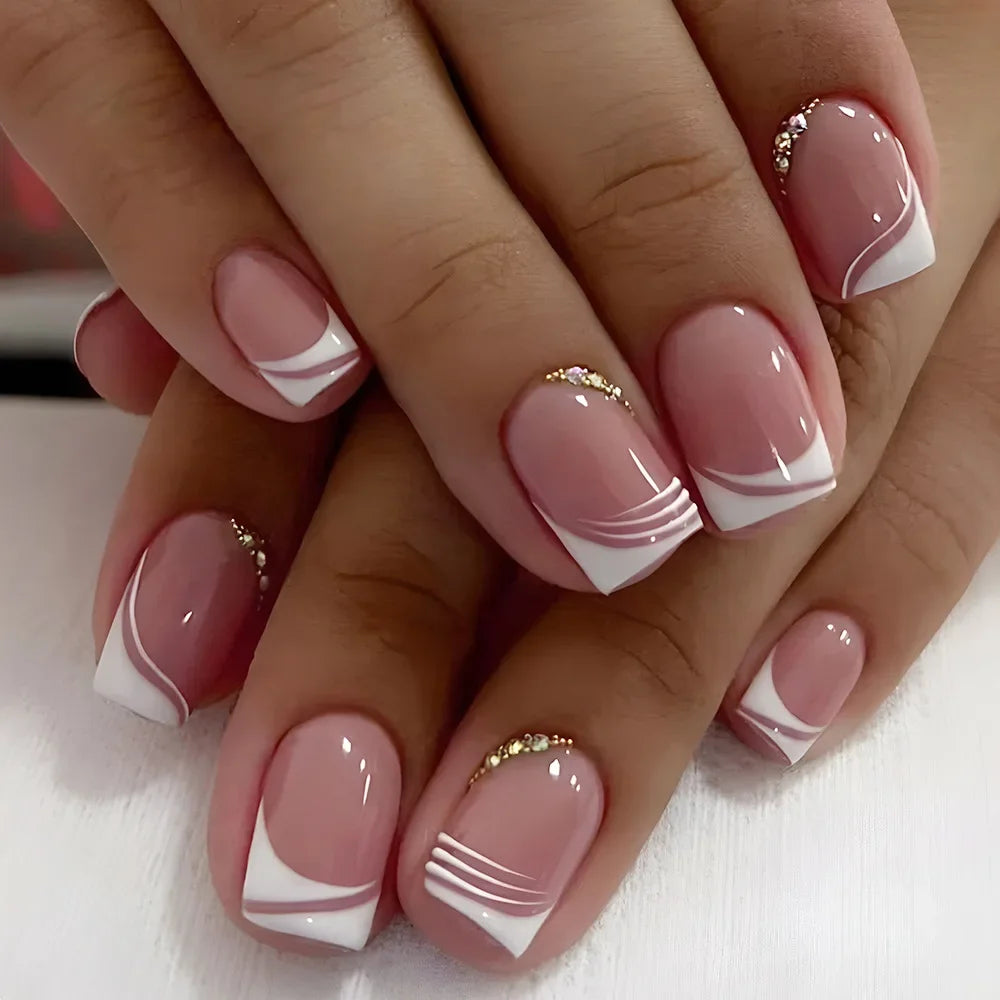 24Pcs -12 Sizes Acrylic Press On Nails