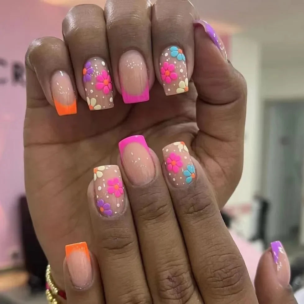 24Pcs -12 Sizes Acrylic Press On Nails