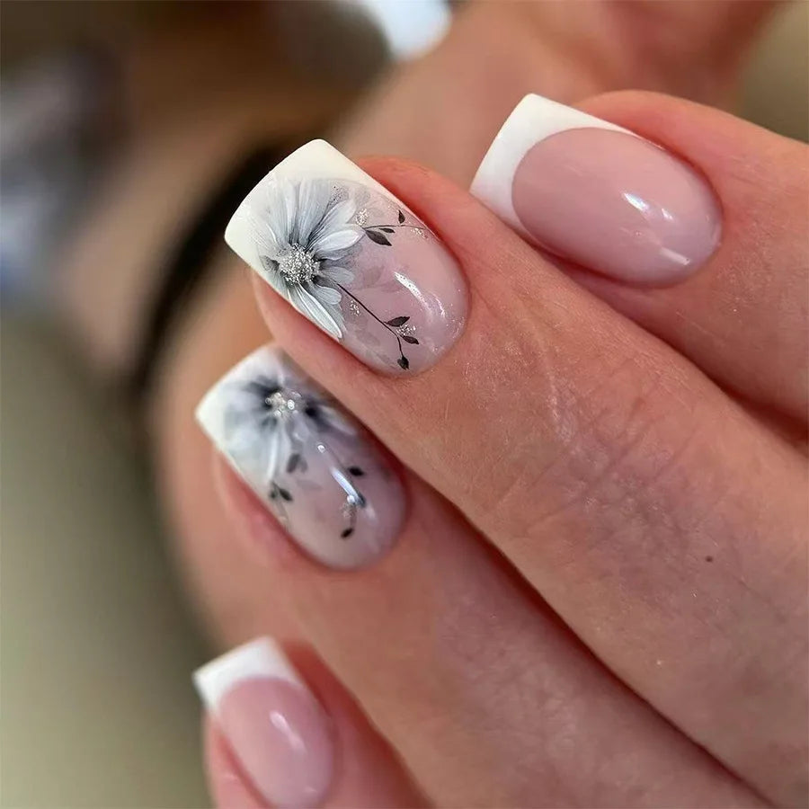 24Pcs -12 Sizes Acrylic Press On Nails