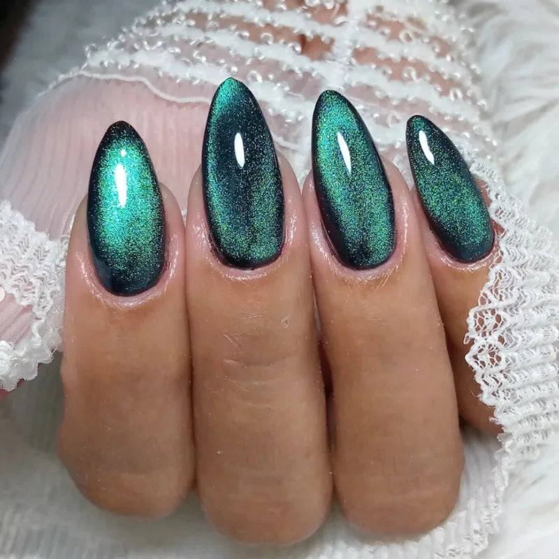 24Pcs -12 Sizes Acrylic CatEyes Press On Nails
