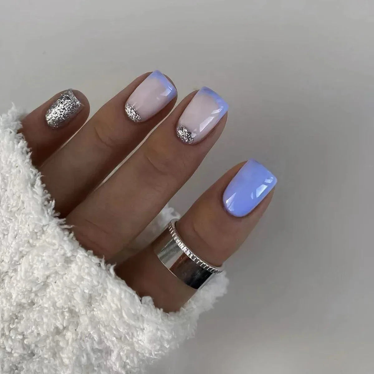 24Pcs -12 Sizes Acrylic Press On Nails
