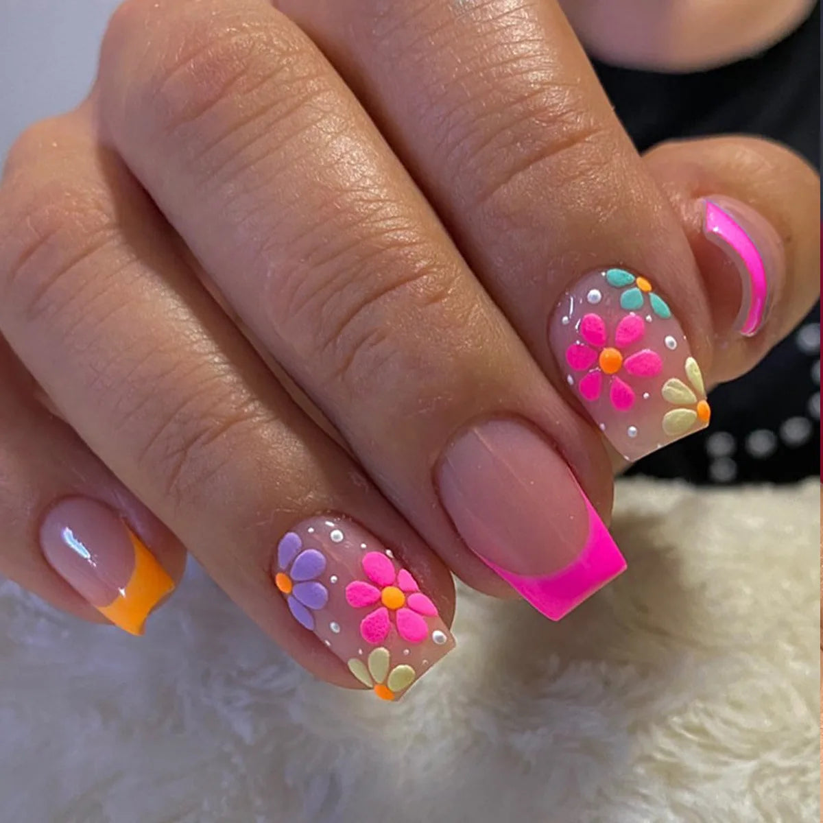 24Pcs -12 Sizes Acrylic Press On Nails