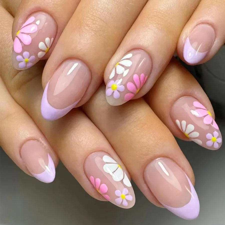 24Pcs -12 Sizes Acrylic Press On Nails