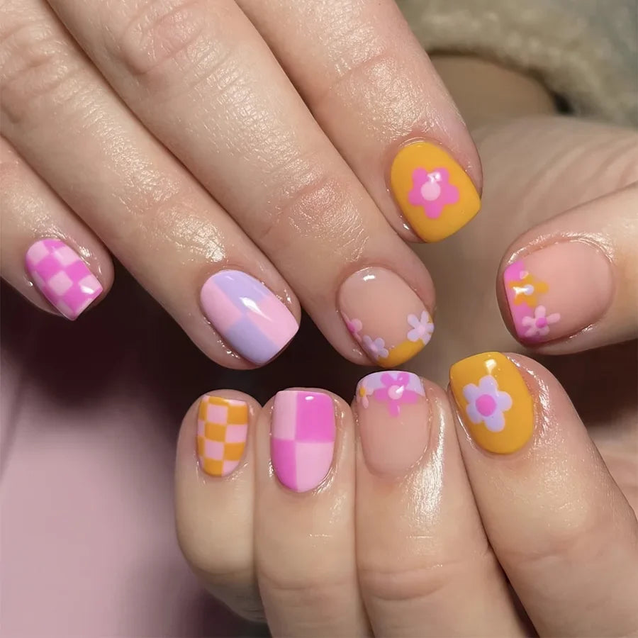 24Pcs -12 Sizes Acrylic Press On Nails