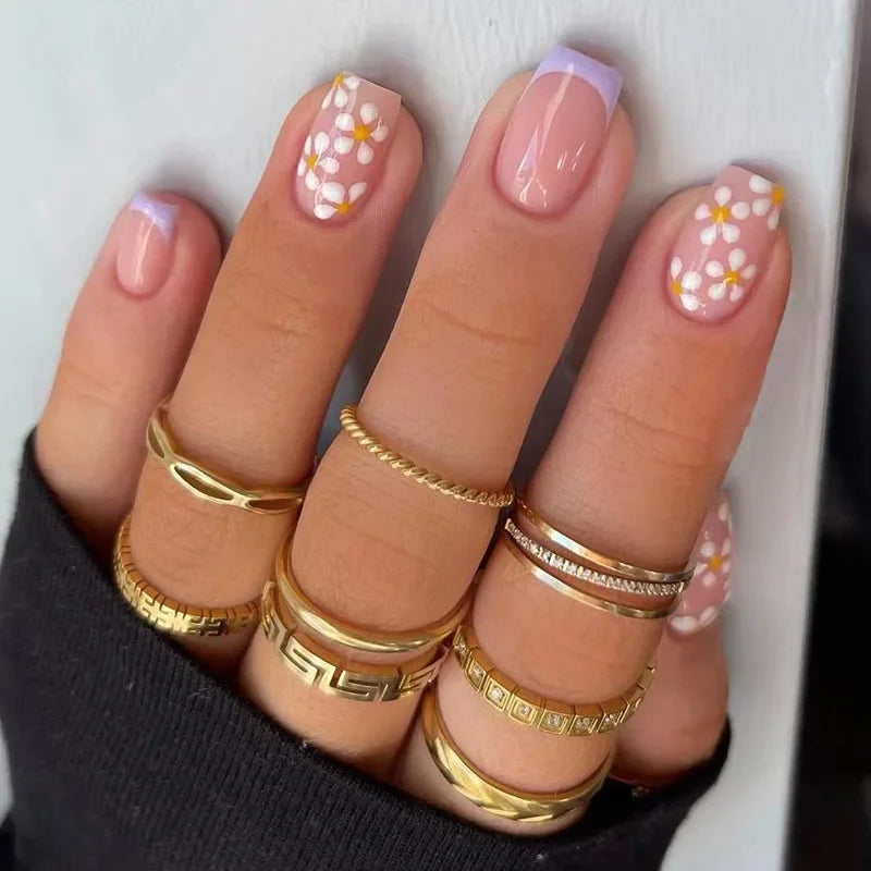 24Pcs -12 Sizes Acrylic Press On Nails