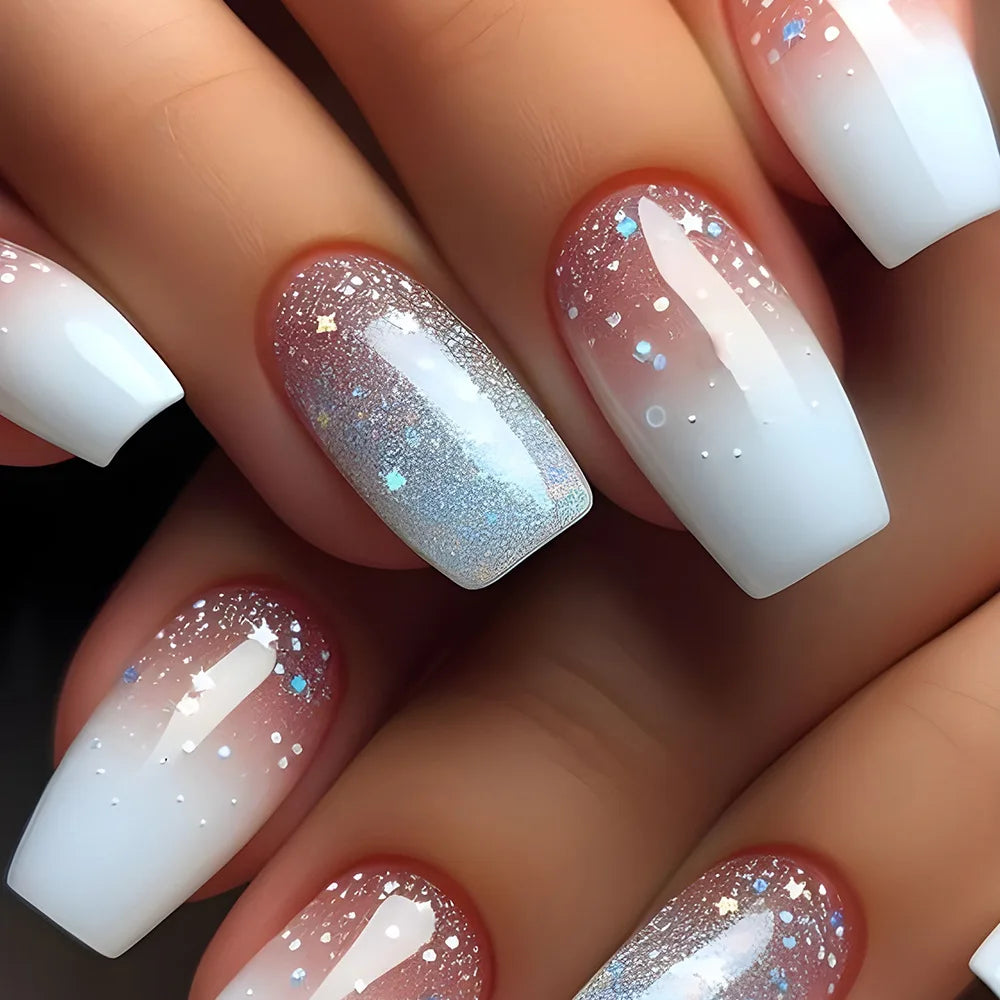 24Pcs -12 Sizes Acrylic Press On Nails