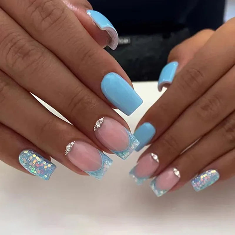 24Pcs -12 Sizes Acrylic Press On Nails