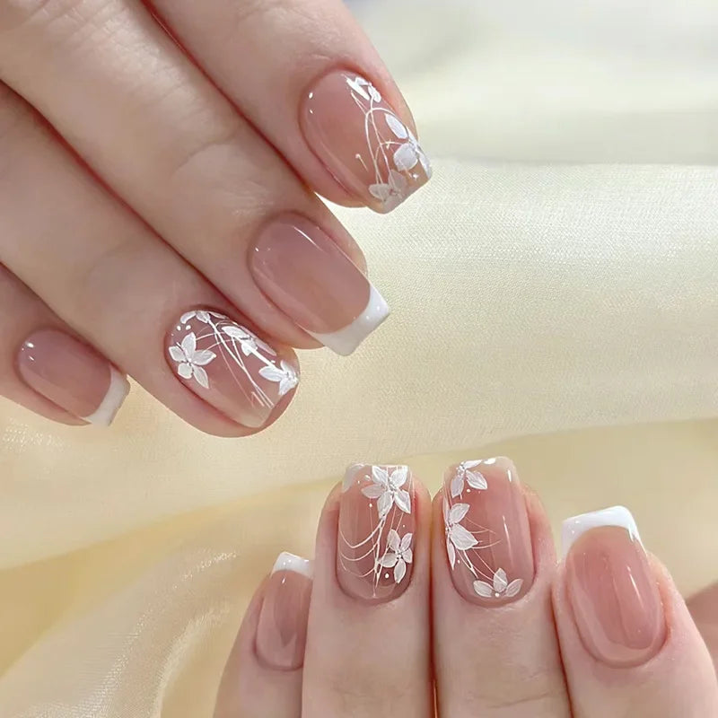 24Pcs -12 Sizes Acrylic Press On Nails